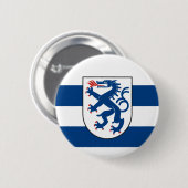 Vlag van Ingolstadt, Beieren - DUITSLAND Ronde Button 5,7 Cm (Voorkant /achterkant)