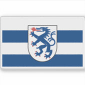Vlag van Ingolstadt, Duitsland Sticker (Voorkant)