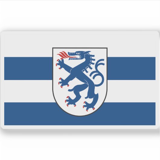 Vlag van Ingolstadt, Duitsland Sticker (Voorkant)