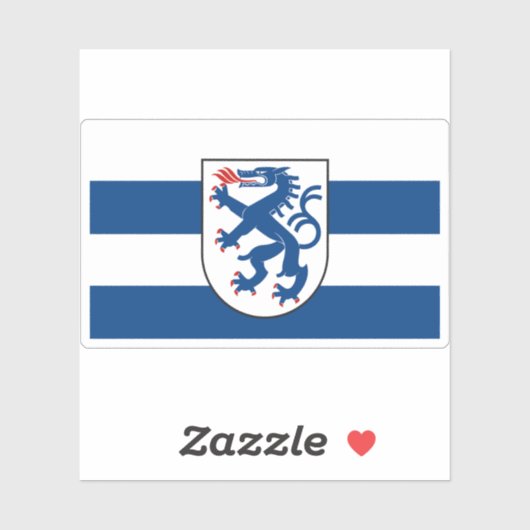 Vlag van Ingolstadt, Duitsland Sticker (Vel)