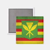 Vlag van inheemse Hawaiians Magneet (Voorkant / Achterkant)