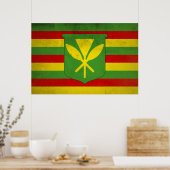 Vlag van inheemse Hawaiians Poster (Keuken)
