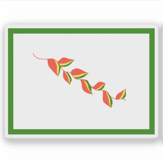 Vlag van inheemse Oost-Bolivianen v2, Zuid-Amerika Sticker (Voorkant)