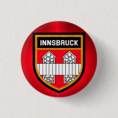 Vlag van Innsbruck Ronde Button 3,2 Cm (Voorkant)