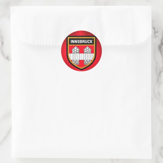 Vlag van Innsbruck Ronde Sticker (Tas)