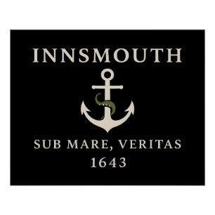Vlag van Innsmouth - "Sub Mare, Veritas" Est. 1643 Perfect Poster