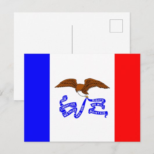 Vlag van Iowa Briefkaart (Voorkant / Achterkant)