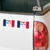 vlag van Iowa Bumpersticker (Op Truck)