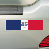 Vlag van Iowa Bumpersticker (Op auto)