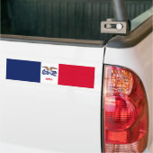 Vlag van Iowa Bumpersticker (Op Truck)