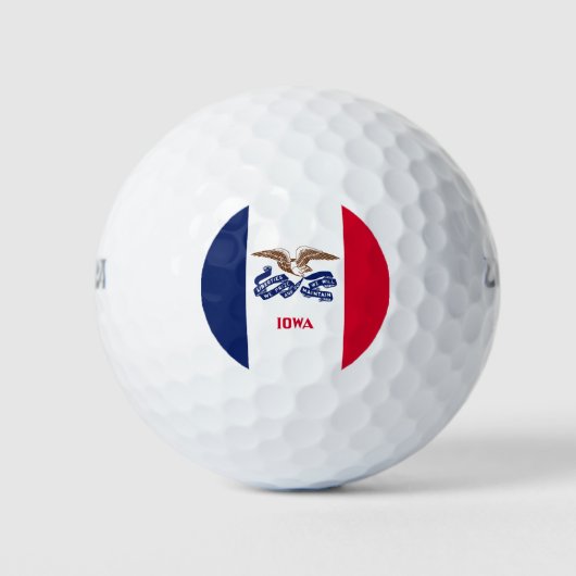 Vlag van Iowa Golfballen (Voorkant)