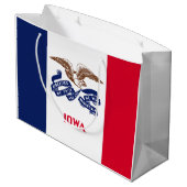 Vlag van Iowa Groot Cadeauzakje (Achterkant Gekanteld)