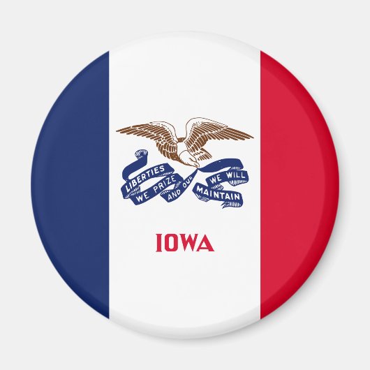 Vlag van Iowa Magneet (Voorkant)