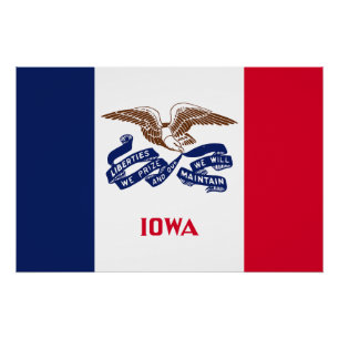 Vlag van Iowa Perfect Poster