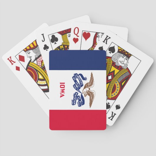 Vlag van Iowa Pokerkaarten (Achterkant)