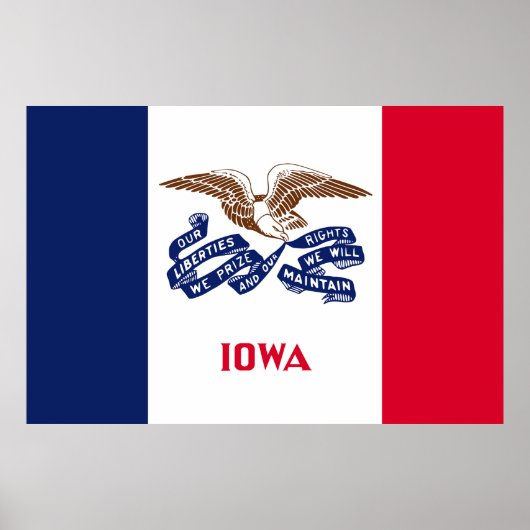 vlag van Iowa Poster (Voorkant)