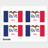vlag van Iowa Rechthoekige Sticker (Vel)