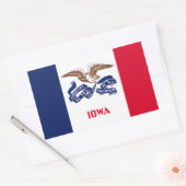 Vlag van Iowa Rechthoekige Sticker (Envelop)