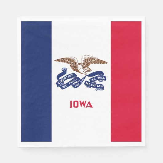 Vlag van Iowa Servet (Voorkant)