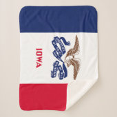 Vlag van Iowa Sherpa Deken (Voorkant)