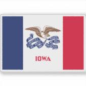 Vlag van Iowa Sticker (Voorkant)