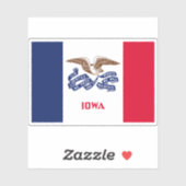 Vlag van Iowa Sticker (Vel)