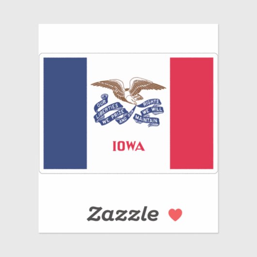 Vlag van Iowa Sticker (Vel)