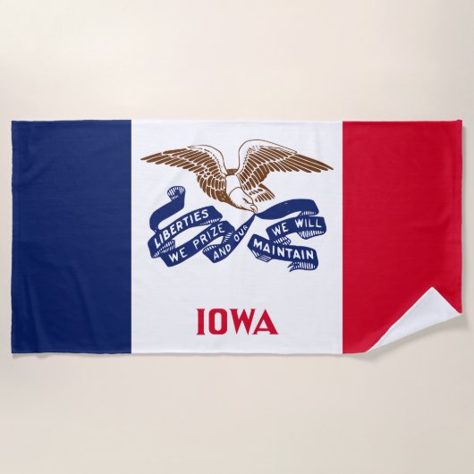 Vlag van Iowa Strandlaken (Voorkant)