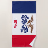 Vlag van Iowa Strandlaken (Voorkant)