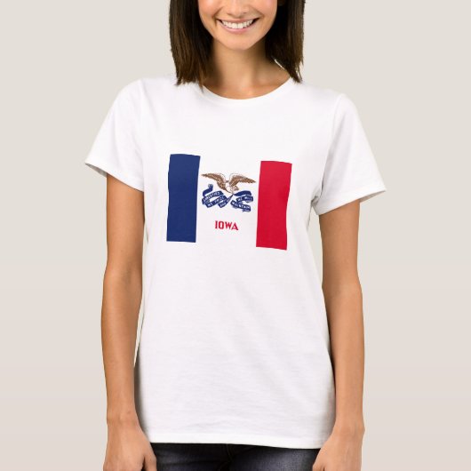 Vlag van Iowa T-shirt (Voorkant)
