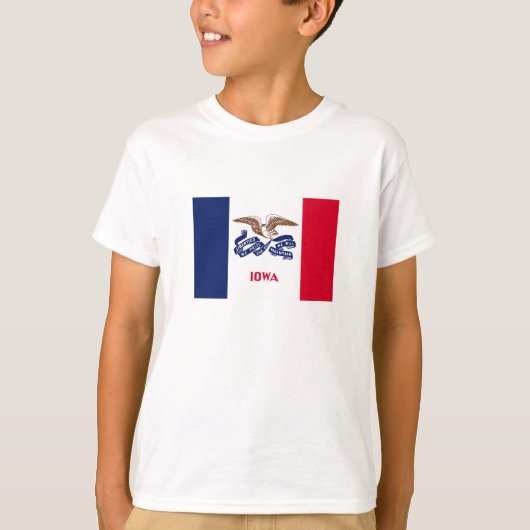 Vlag van Iowa T-shirt (Voorkant)