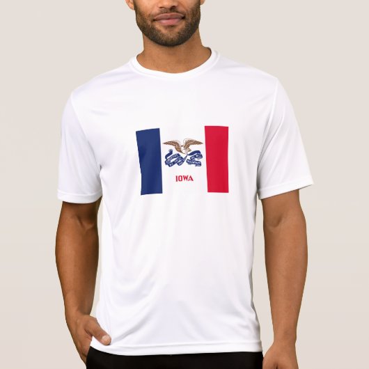 Vlag van Iowa T-shirt (Voorkant)