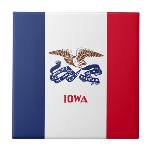 Vlag van Iowa Tegeltje (Voorkant)