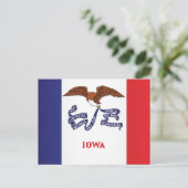 Vlag van Iowa, VS Briefkaart (Staand voorkant)