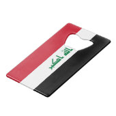 Vlag van Irak Creditkaart Flessenopener (Voorkant Gekanteld)
