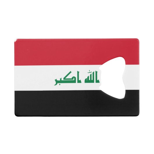 Vlag van Irak Creditkaart Flessenopener (Voorkant (Horizontaal))