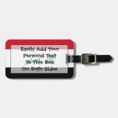 Vlag van Irak - Easy ID Personal Bagagelabel (Voorkant horizontaal)