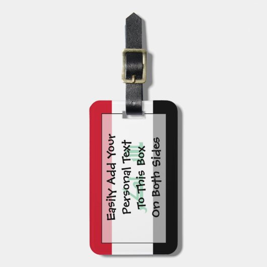 Vlag van Irak - Easy ID Personal Bagagelabel (Voorkant verticaal)