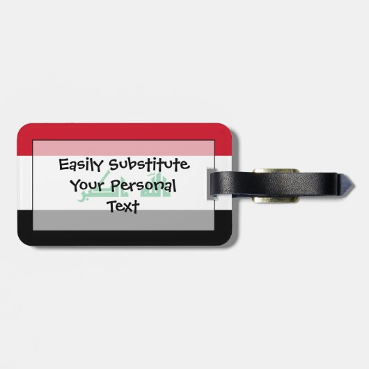 Vlag van Irak - Easy ID Personal Bagagelabel (Achterkant horizontaal)