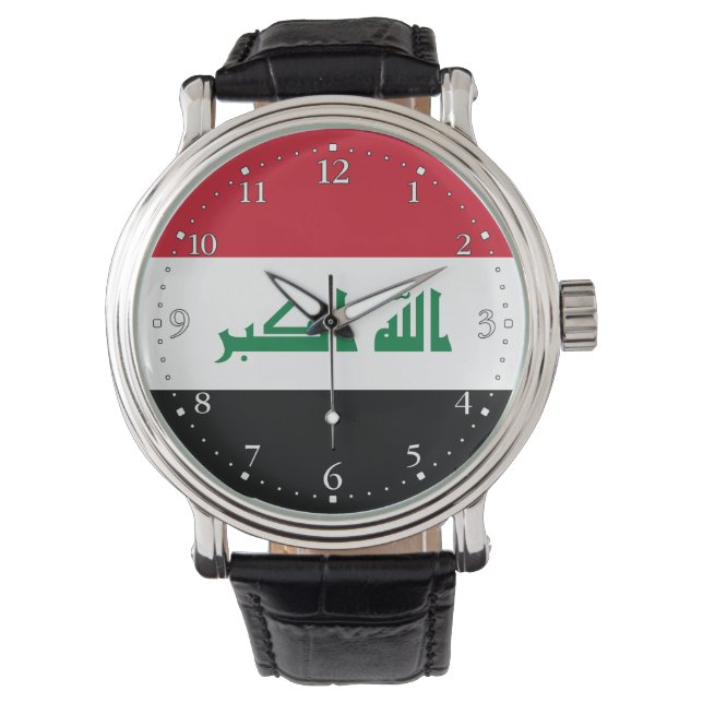 Vlag van Irak Horloge (Voorkant)