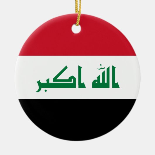 Vlag van Irak Keramisch Ornament (Voorkant)