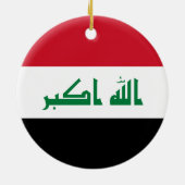 Vlag van Irak Keramisch Ornament (Achterkant)