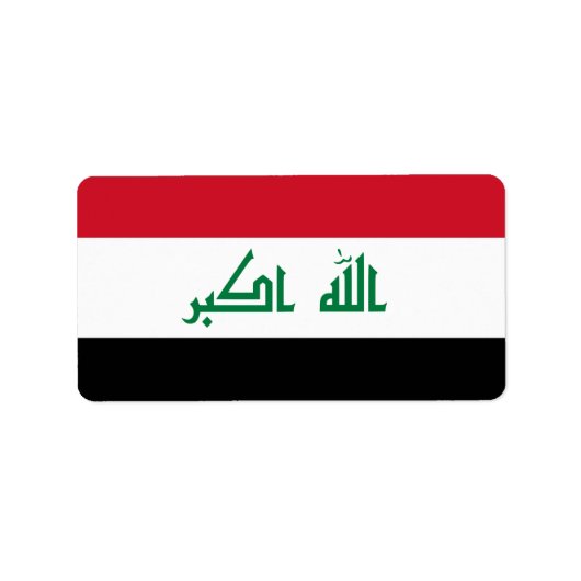 Vlag van Irak Labels (Voorkant)