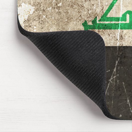  vlag van Irak met ouderdom en kraakbedekking Muismat (Hoek)