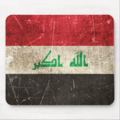 vlag van Irak met ouderdom en kraakbedekking Muismat (Voorkant)