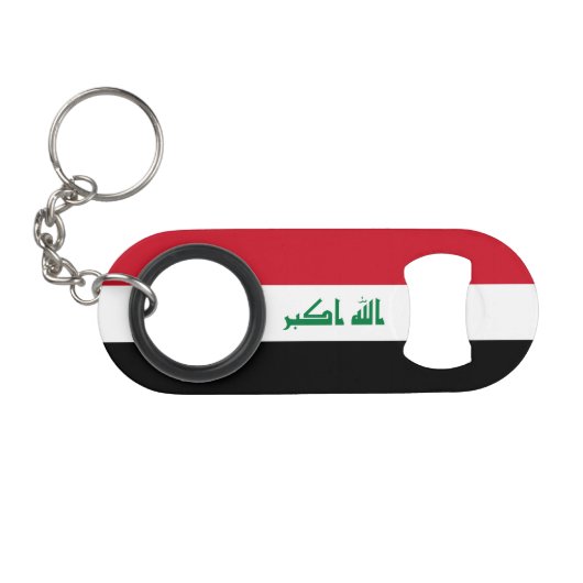 Vlag van Irak Mini Flessenopener (Voorkant (Horizontaal))