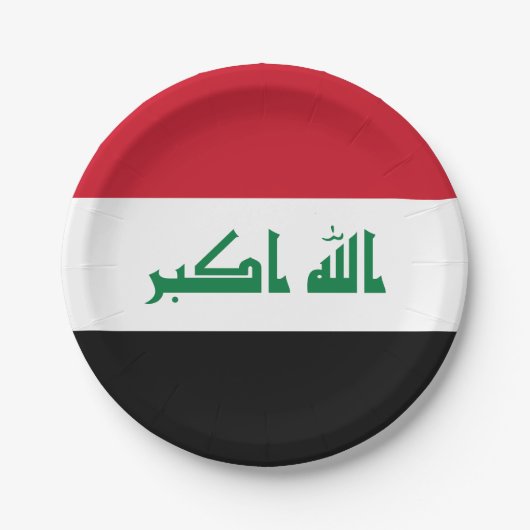 Vlag van Irak Papieren Bordje (Voorkant)