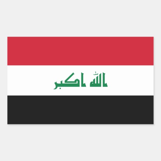 Vlag van Irak Rechthoekige Sticker (Voorkant)
