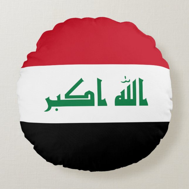 Vlag van Irak Rond Kussen (Voorkant)