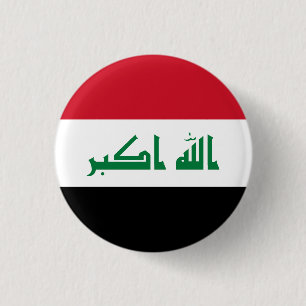 Vlag van Irak Ronde Button 3,2 Cm
